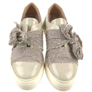 AGL bow detail patent leather loafers size 9.5